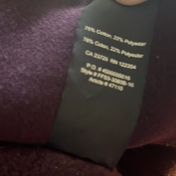 Aritzia TNA purple Zip Up Logo Embroidered Hoodie Sweater Size Medium - Picture 6 of 7